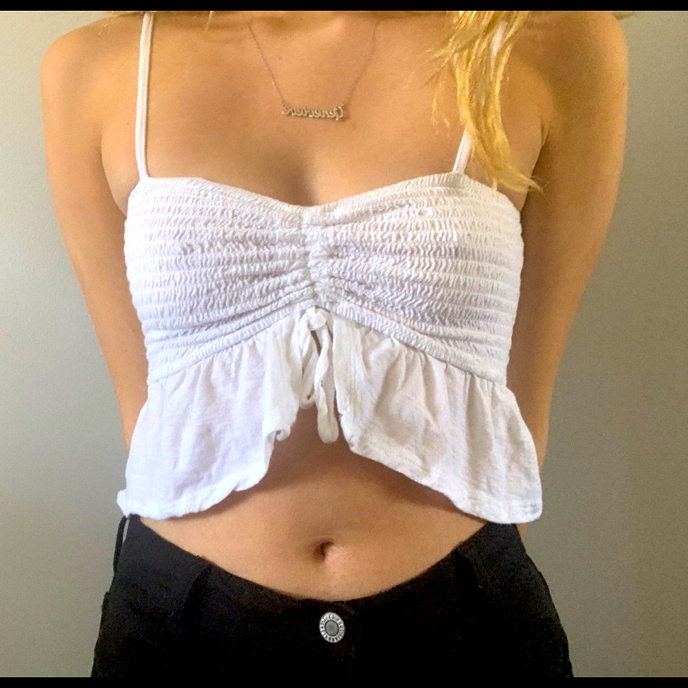 white tank top